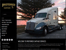 Tablet Screenshot of preferredcartage.com